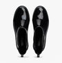 Tommy Hilfiger FLAG Womens Rainboots Black top view showcasing shine and pull-on design