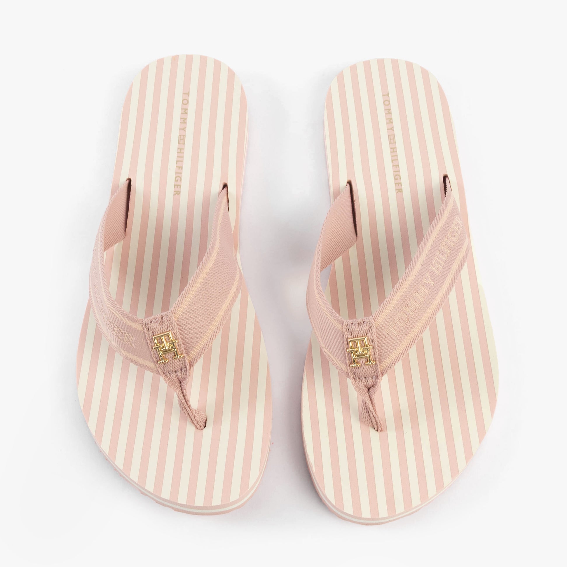 Tommy Hilfiger STRIPES LOGO Womens Flip-Flops Foggy Pink