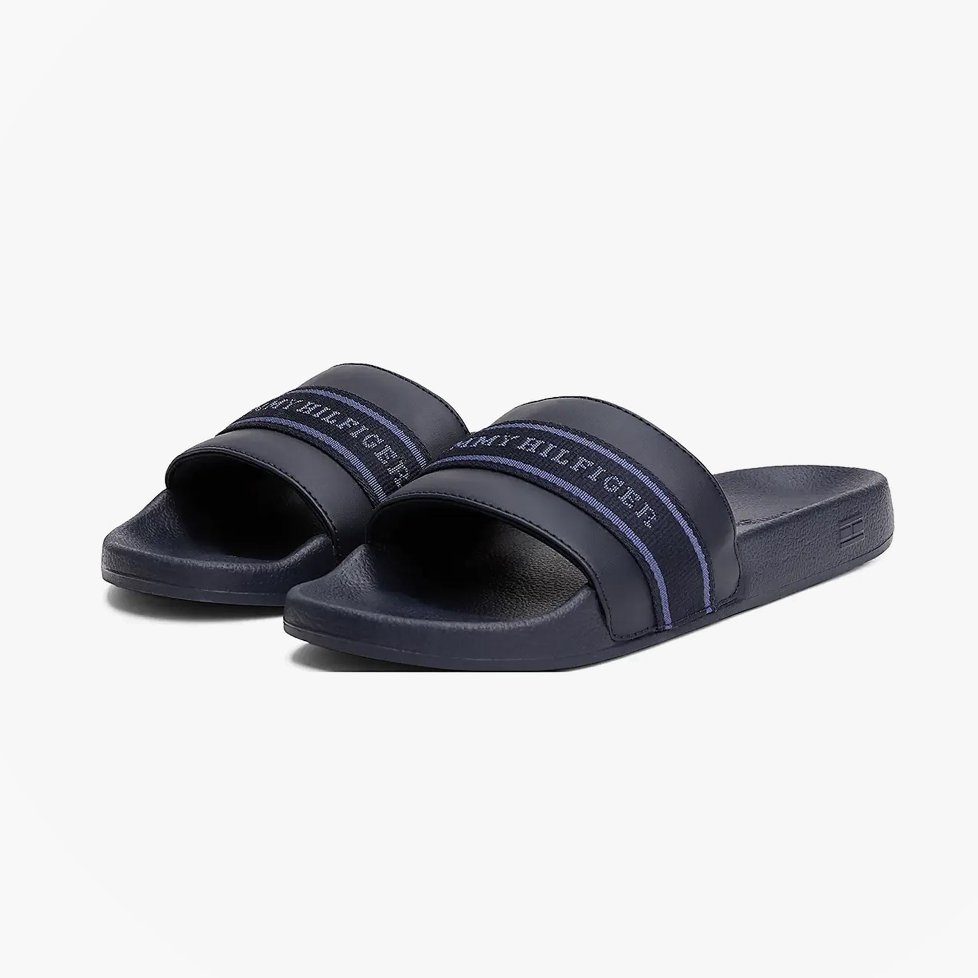Tommy Hilfiger POOLSIDE Logo Webbing Sliders Navy