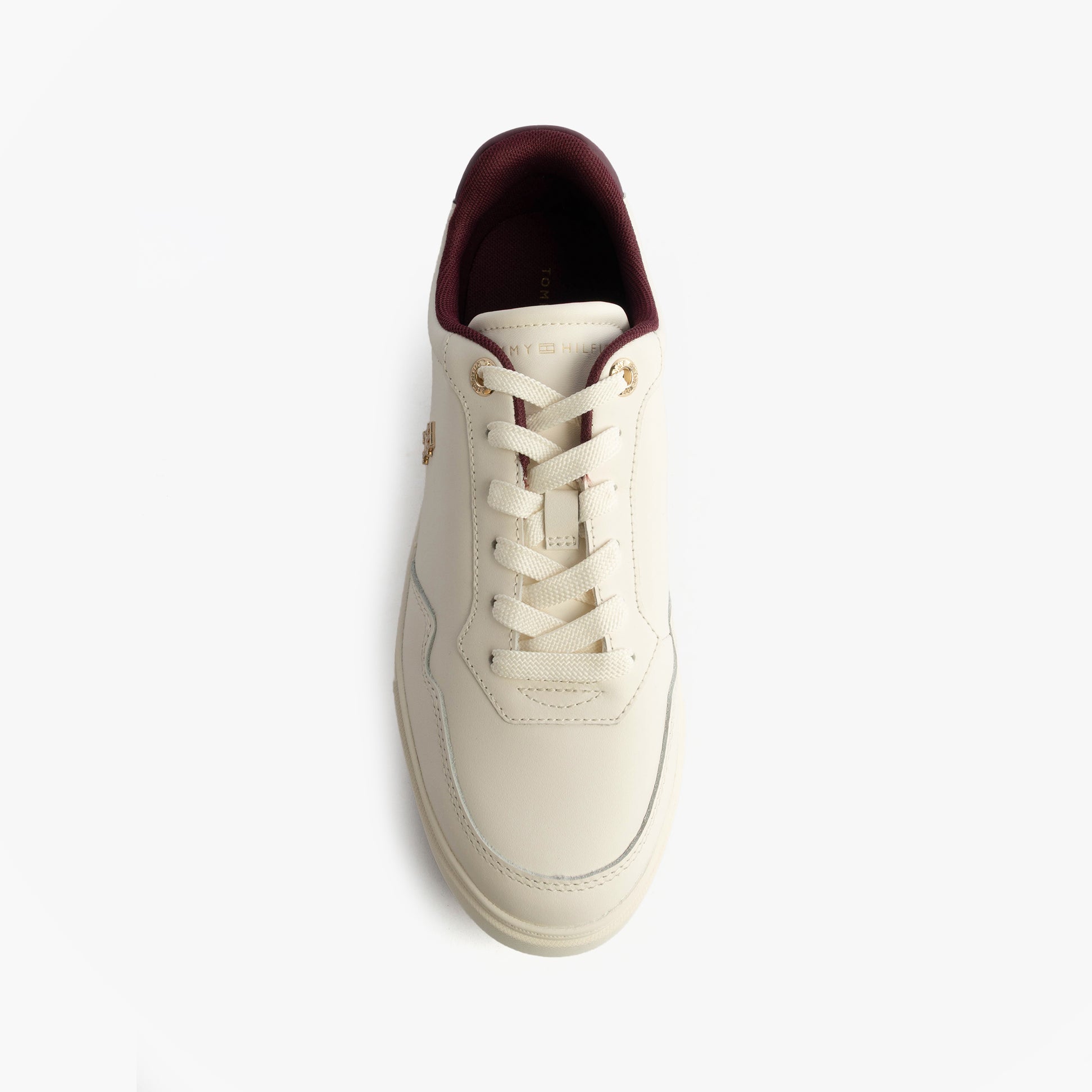 Tommy Hilfiger ELEVATED COURT SNEAK Womens Court Trainers Trainers Ancient White