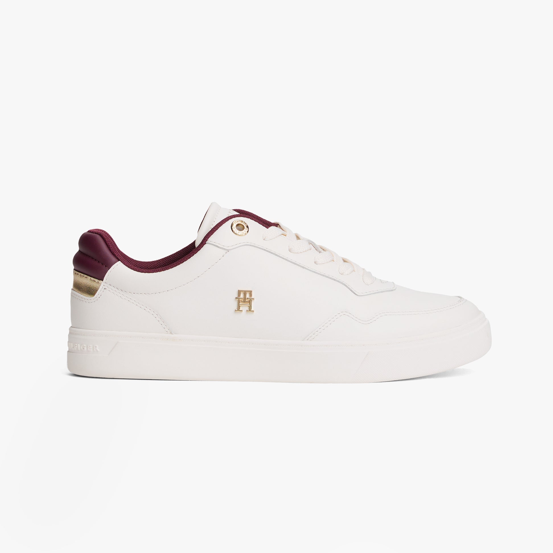 Tommy Hilfiger ELEVATED COURT SNEAK Womens Court Trainers Trainers Ancient White