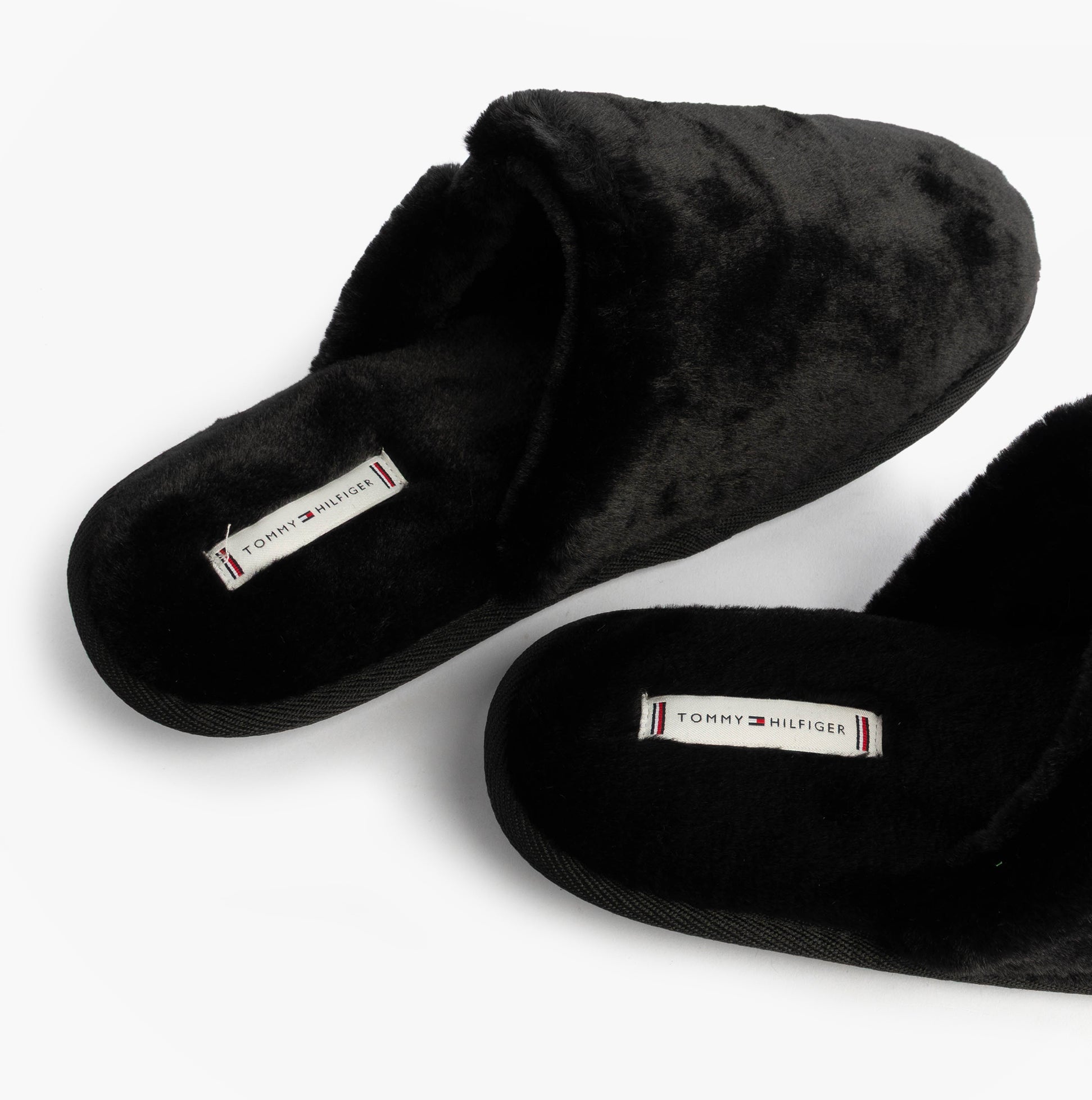 Tommy Hilfiger TH FAUX FUR HOUSE SH Womens Slippers Black