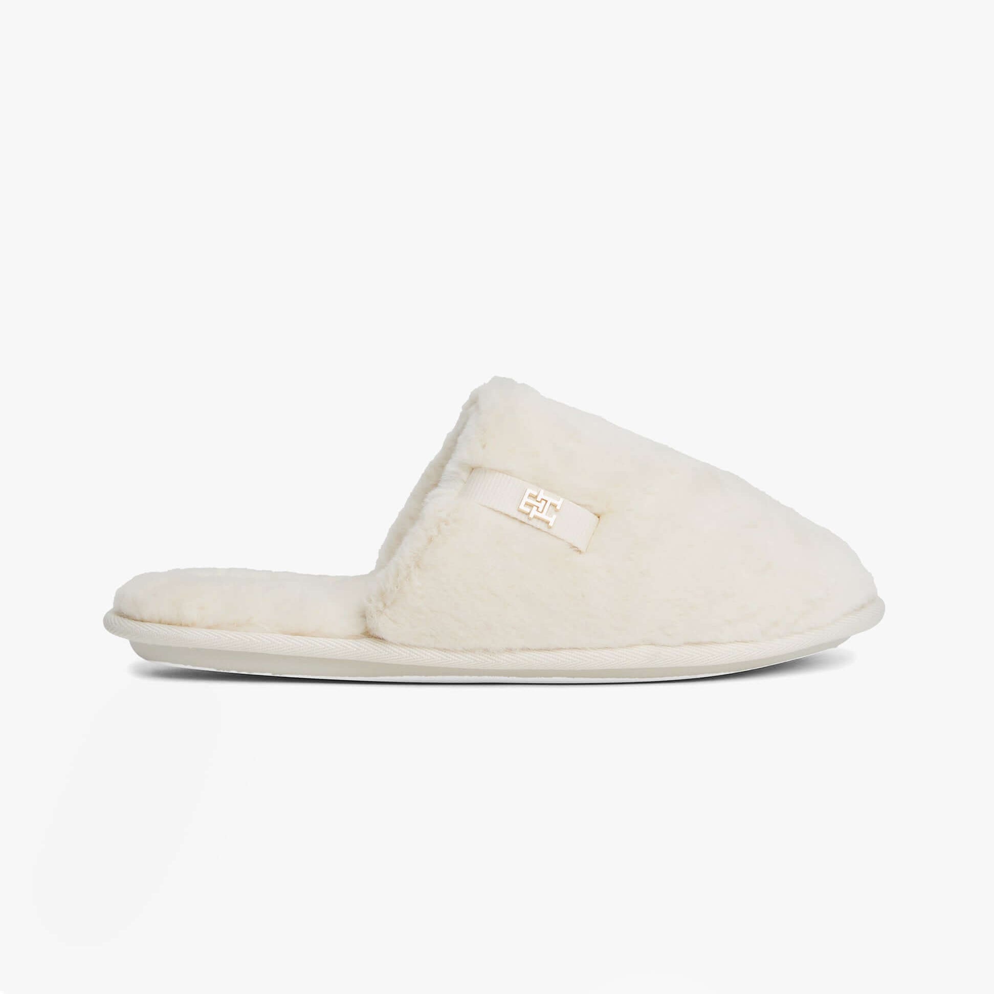 Tommy Hilfiger TH FAUX FUR HOUSE SH Womens Slippers Ancient White