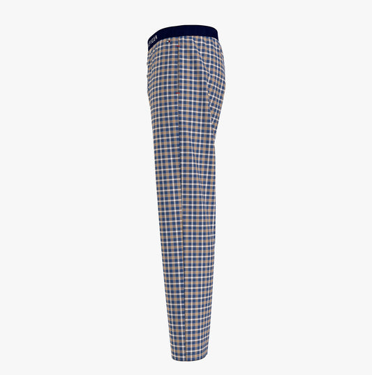 Tommy Hilfiger TH ORIGINAL WOVEN PRINT Mens Lounge Trousers Julot Check Deep Indigo