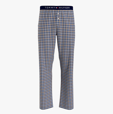 Tommy Hilfiger TH ORIGINAL WOVEN PRINT Mens Lounge Trousers Julot Check Deep Indigo