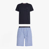 Tommy Hilfiger PURE COTTON Pyjama Set Mens Desert Sky / Mini Gingham