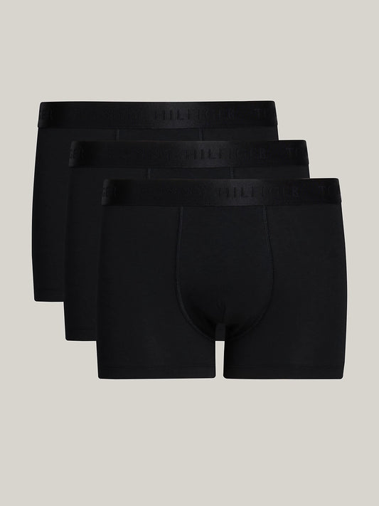Tommy Hilfiger EVERYDAY LUXE Mens  3 -Pack Trunks Black