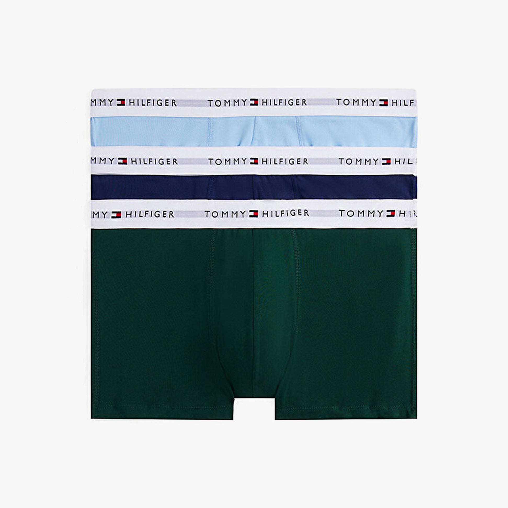 Tommy Hilfiger Mens 3 Pack Logo Waistband Trunks Multi
