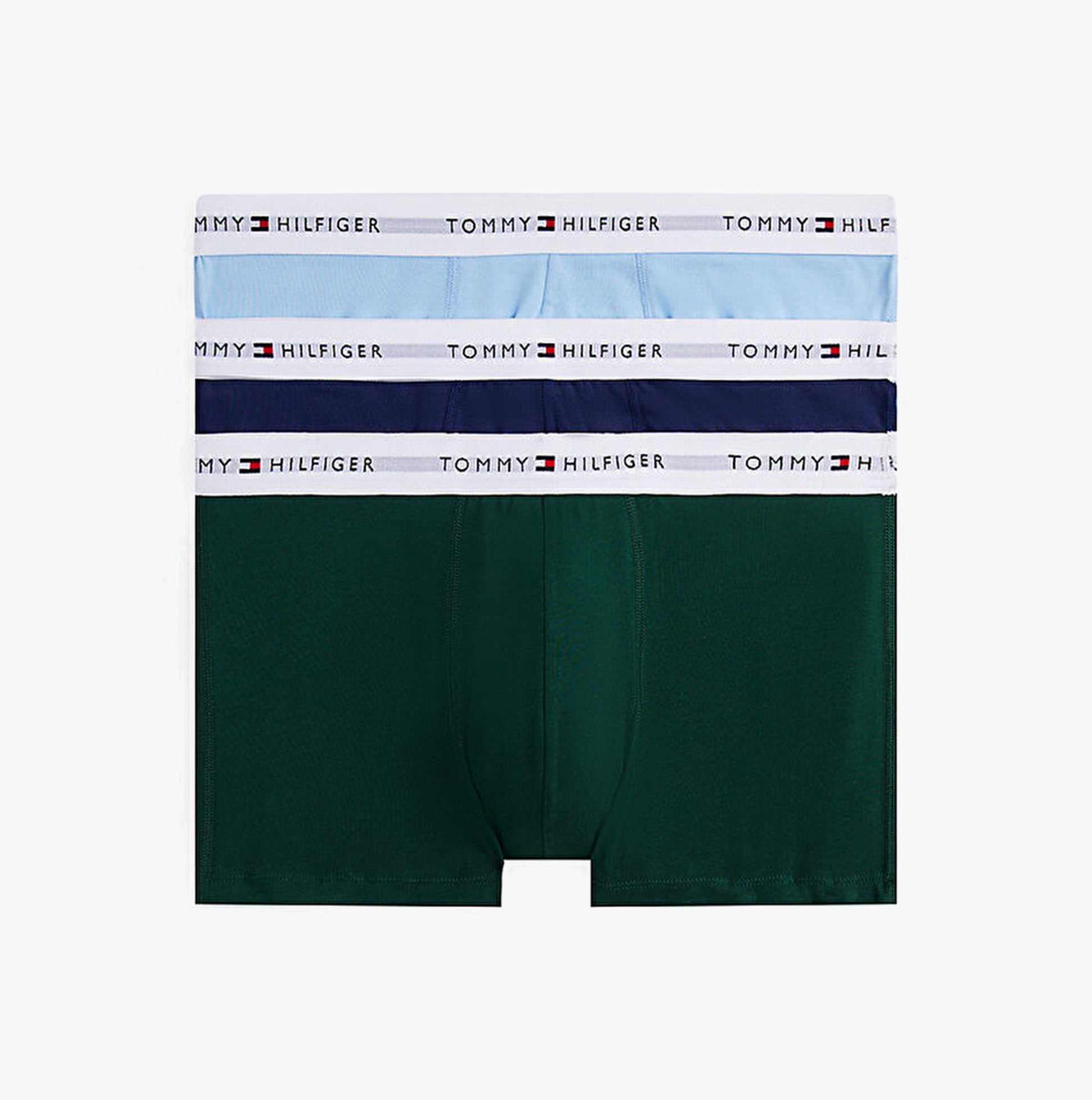 Tommy Hilfiger Mens 3 Pack Logo Waistband Trunks Multi