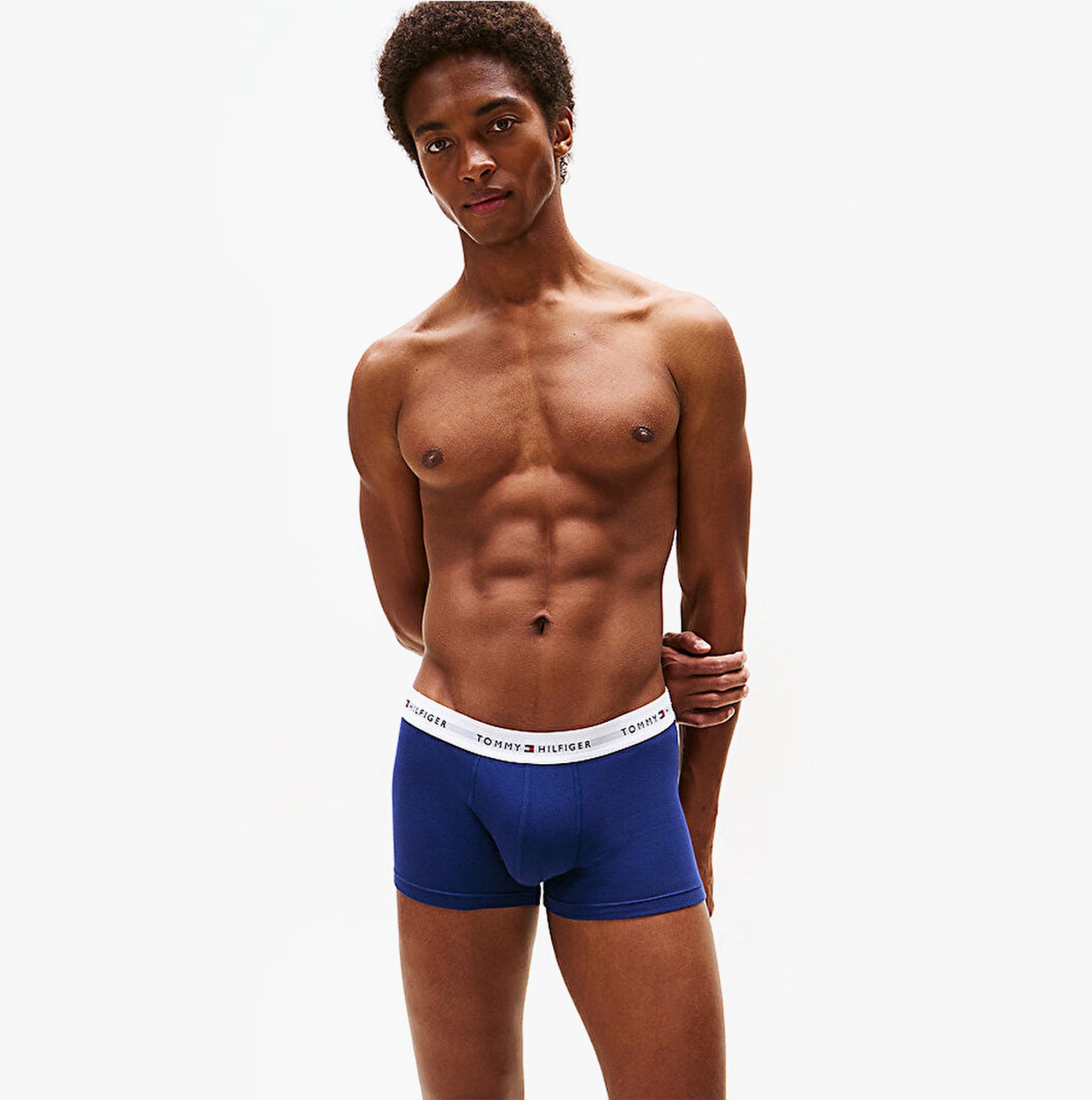Tommy Hilfiger Mens 3 Pack Logo Waistband Trunks Multi