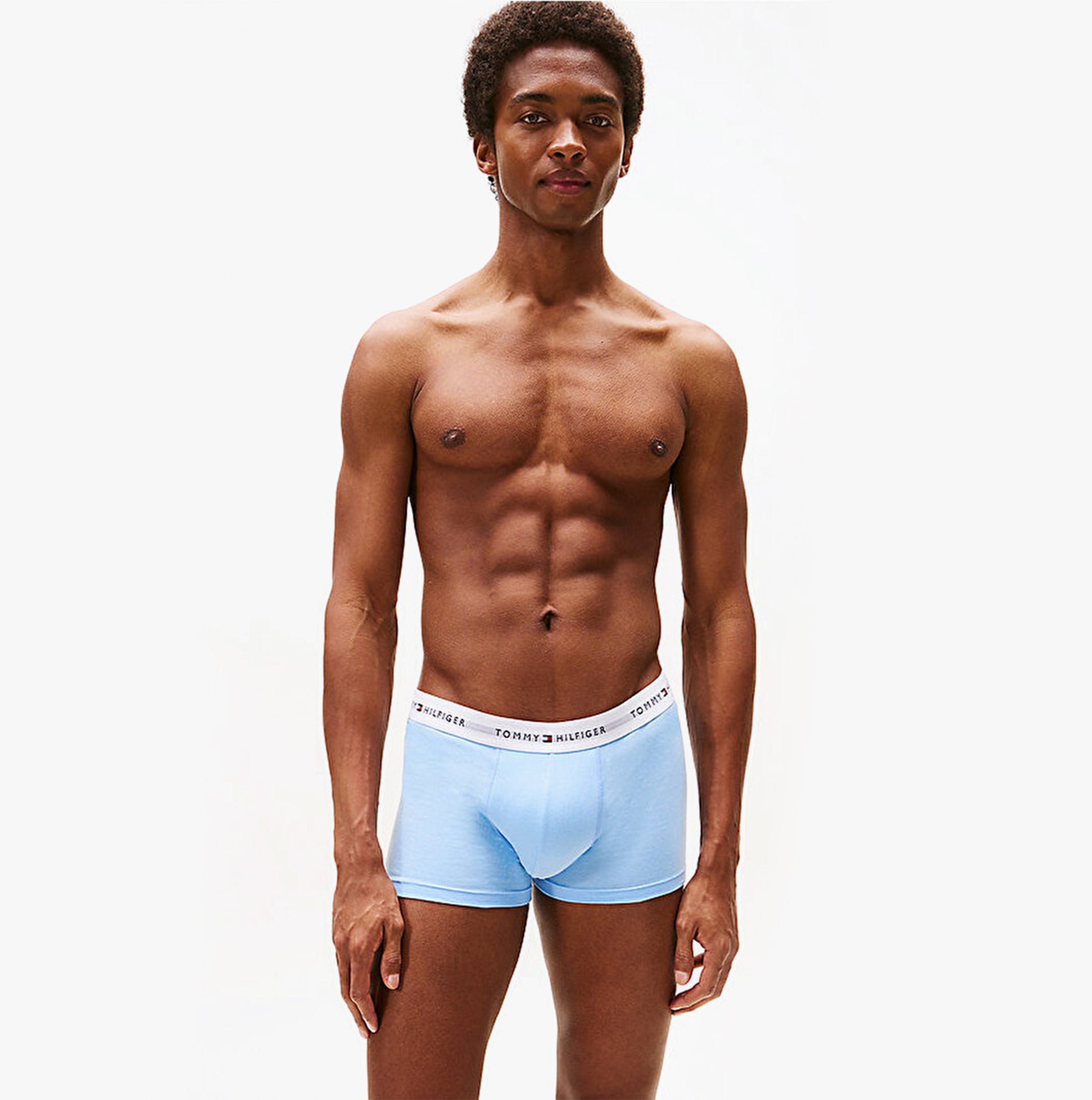 Tommy Hilfiger Mens 3 Pack Logo Waistband Trunks Multi