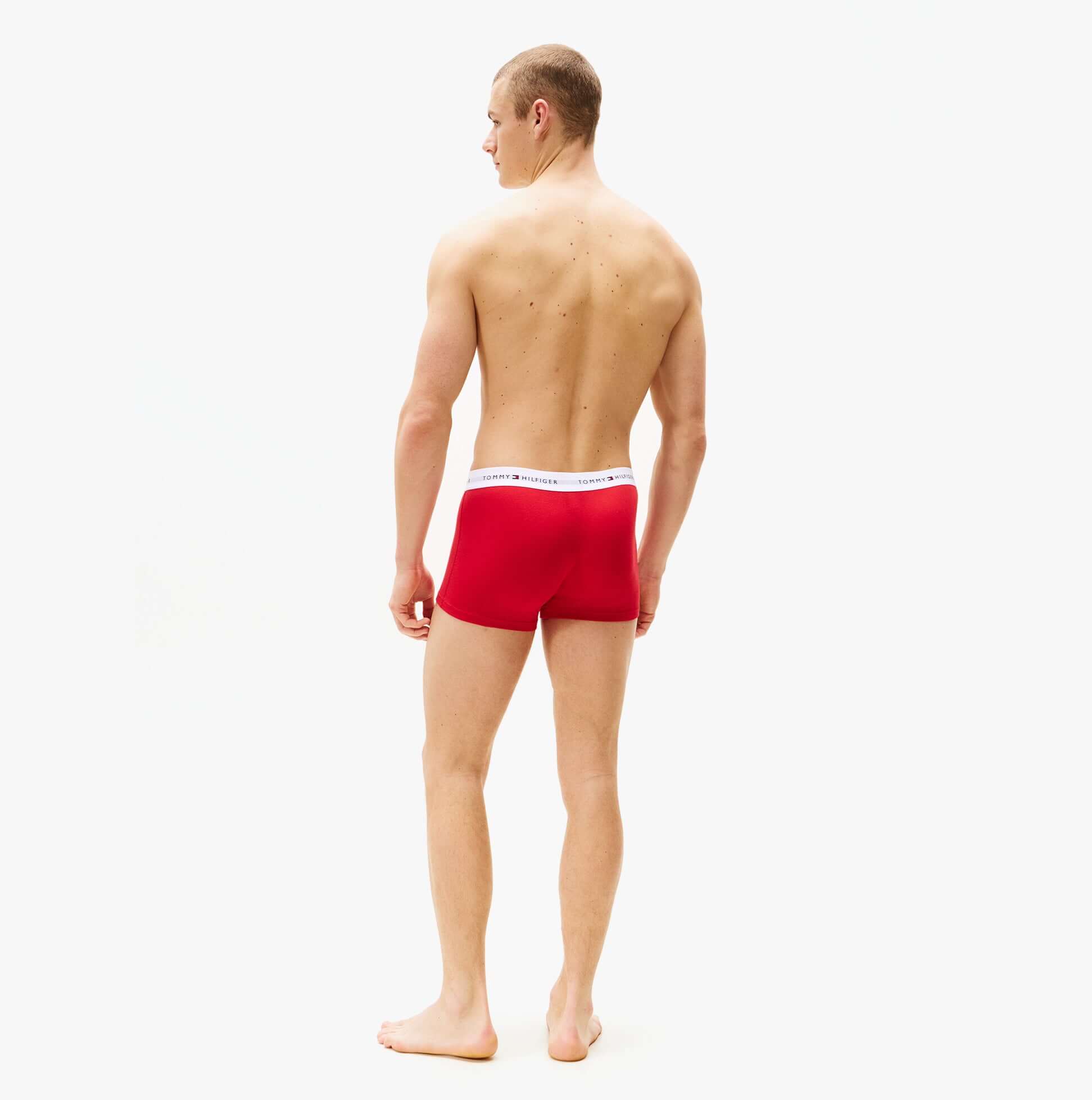 Tommy Hilfiger 3 Pack Trunk Mens Trunks Desert Sky/White/Primary Red