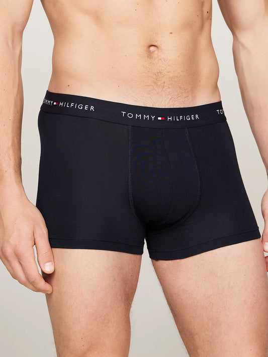 Tommy Hilfiger SIGNATURE COTTON ESS Mens  3 -Pack Trunks Primary Red/White/Desert Sky