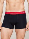 Tommy Hilfiger SIGNATURE COTTON ESS Mens  3 -Pack Trunks Primary Red/White/Desert Sky