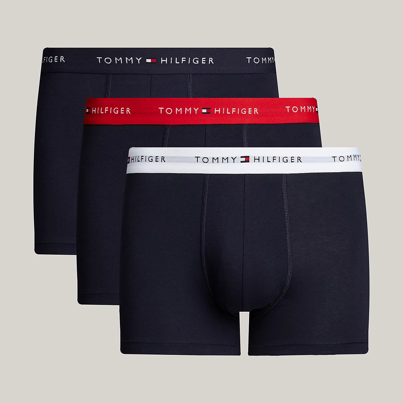 Tommy Hilfiger SIGNATURE COTTON Mens 3 Pack Trunks Navy
