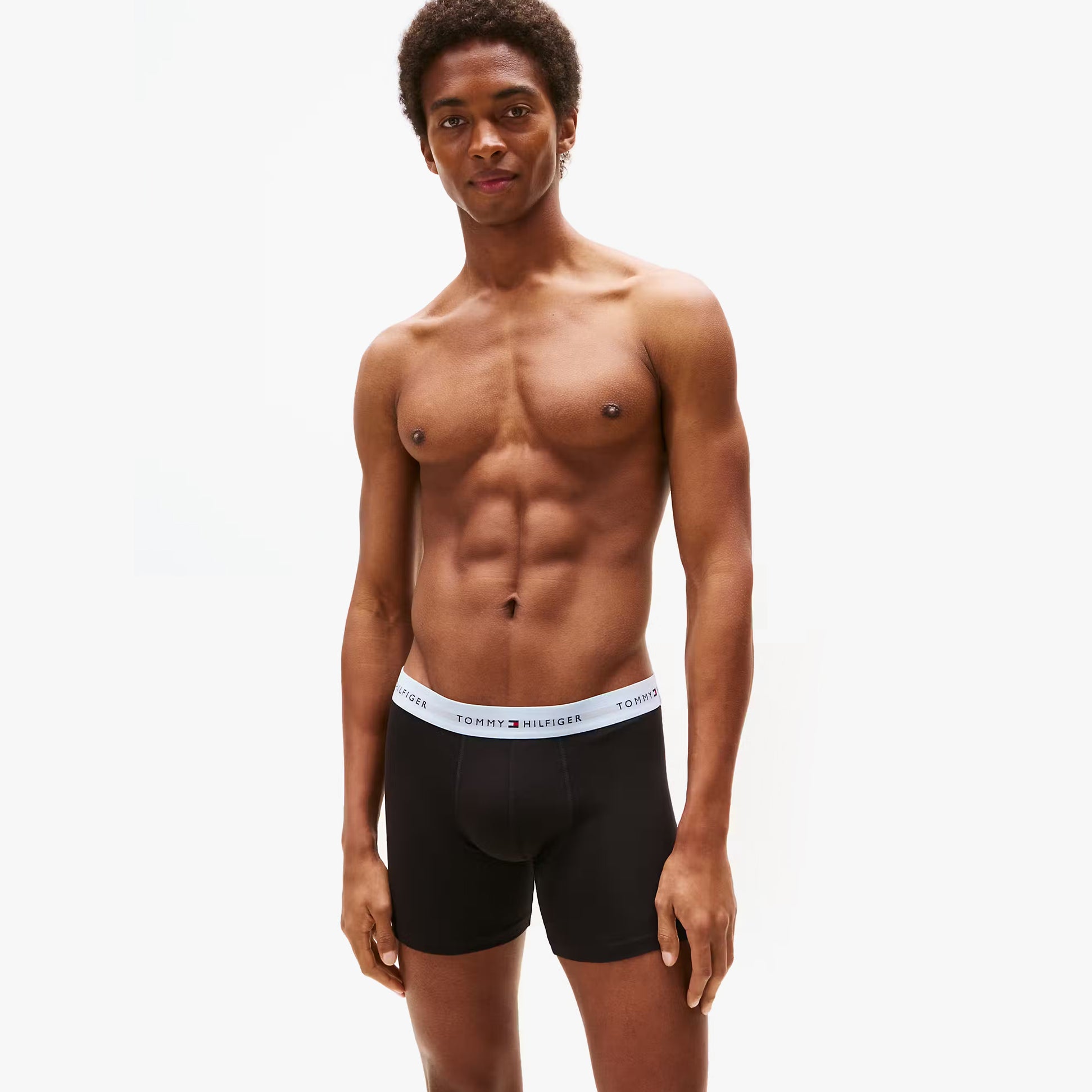 Tommy Hilfiger BOXER BRIEF 3 Pack Mens Cotton Stretch Black
