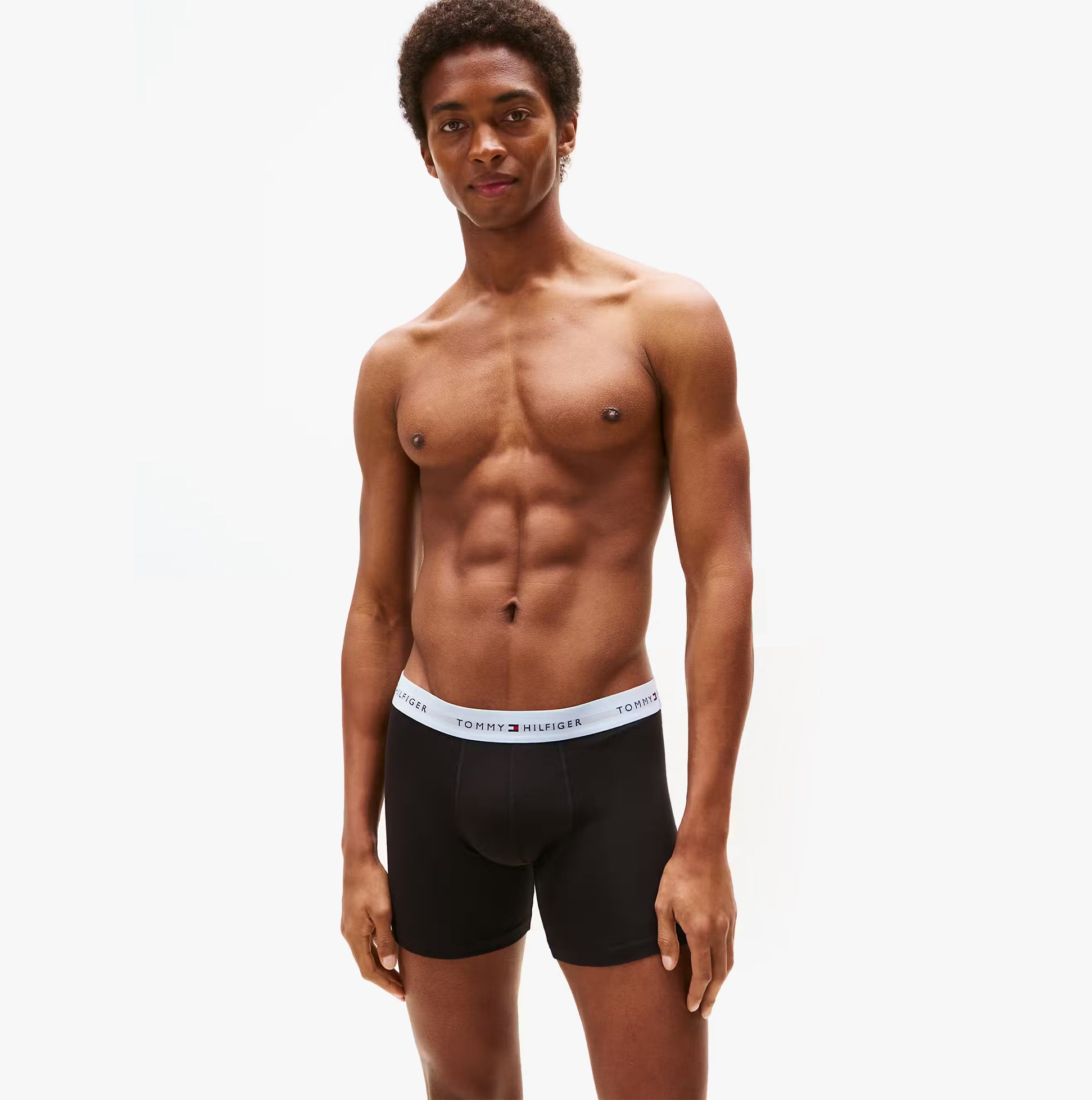 Tommy Hilfiger BOXER BRIEF 3 Pack Mens Cotton Stretch Black