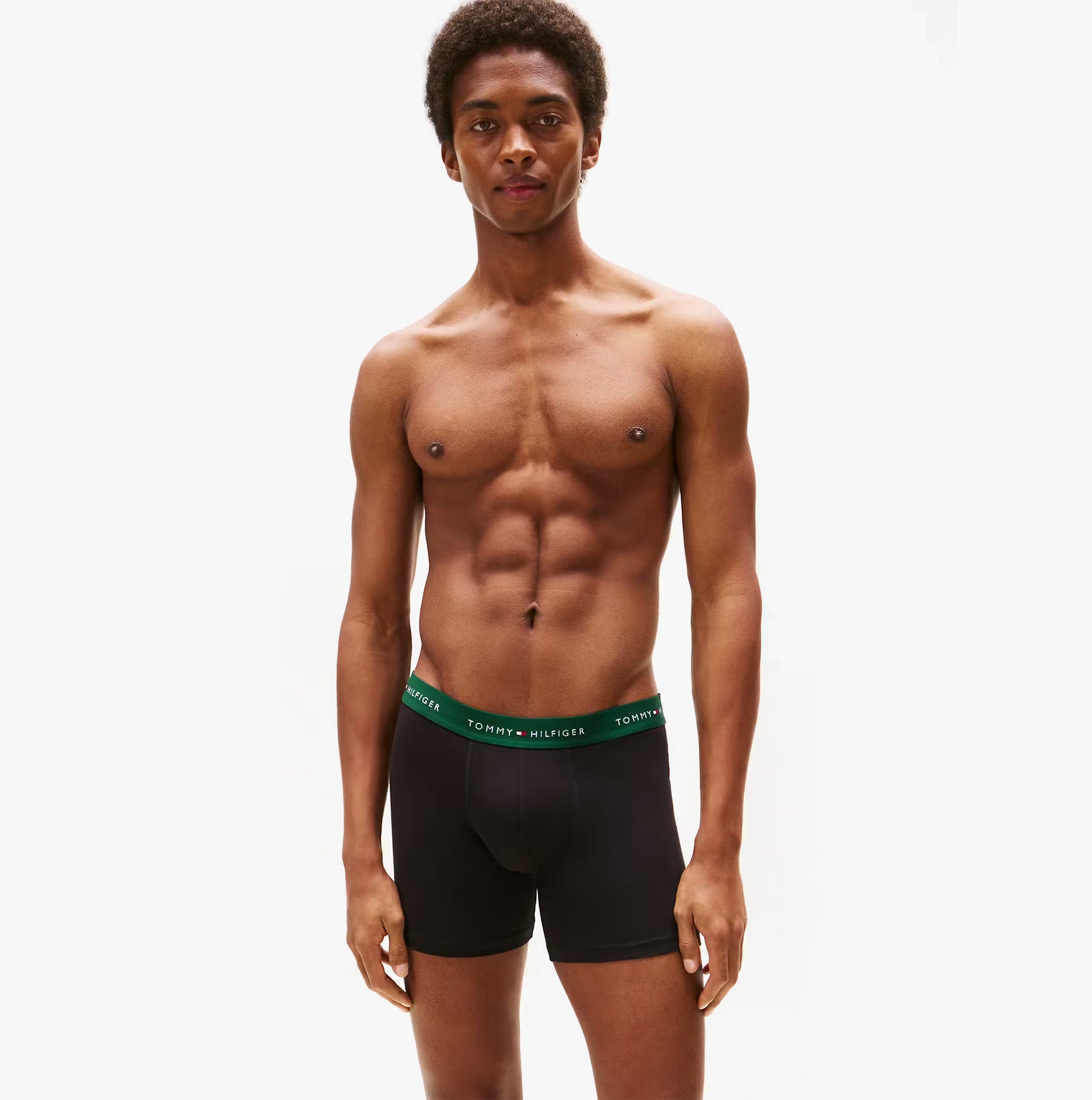 Tommy Hilfiger BOXER BRIEF 3 Pack Mens Cotton Stretch Black