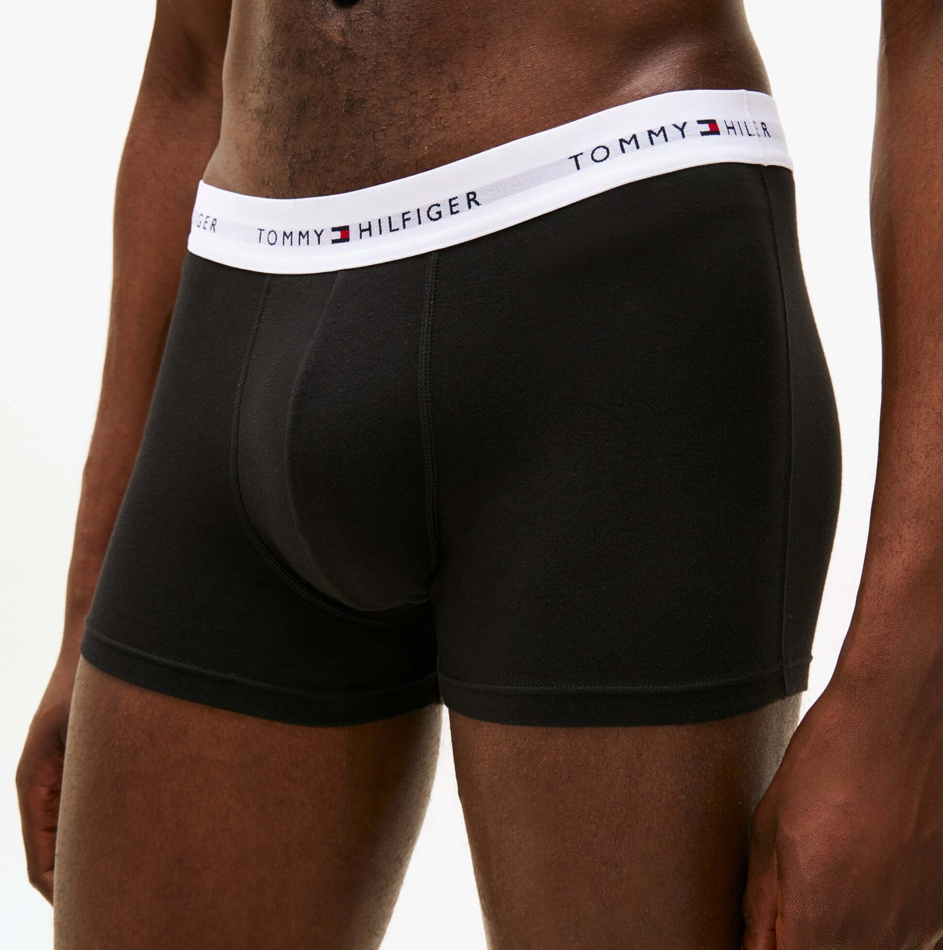 Tommy Hilfiger Mens 3 Pack Trunks Black