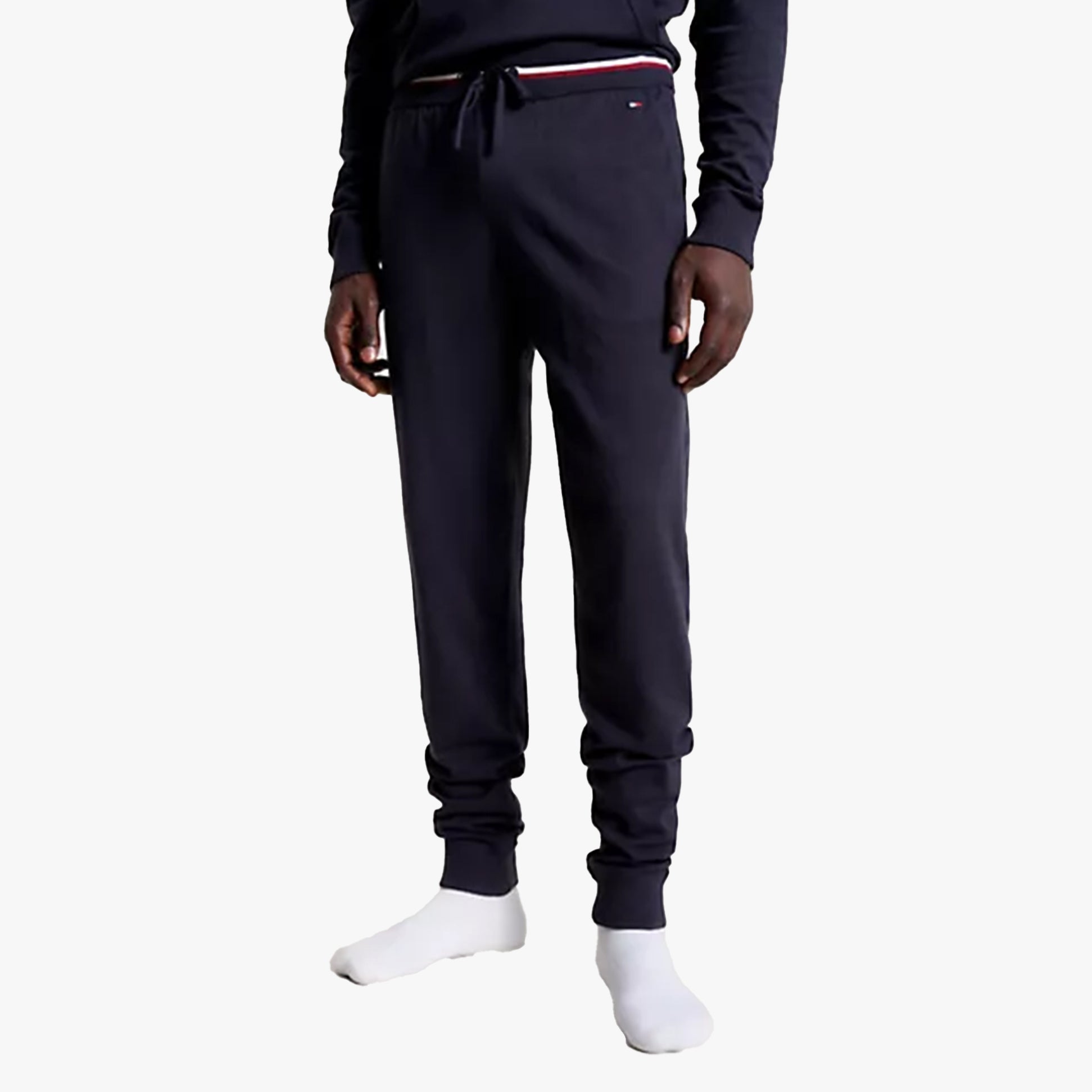 Tommy Hilfiger GLOBAL STRIPE Mens Cuffed Joggers Desert Sky