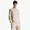 Tommy Hilfiger TH ESTABLISHED Mens Velour Lounge Sweatshirt Cashmere Creme