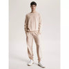 Tommy Hilfiger TH ESTABLISHED Mens Velour Lounge Sweatshirt Cashmere Creme