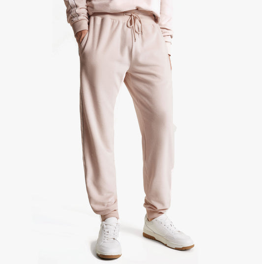 Tommy Hilfiger TH ESTABLISHED Mens Ribbed Velour Lounge Joggers Cashmere Creme