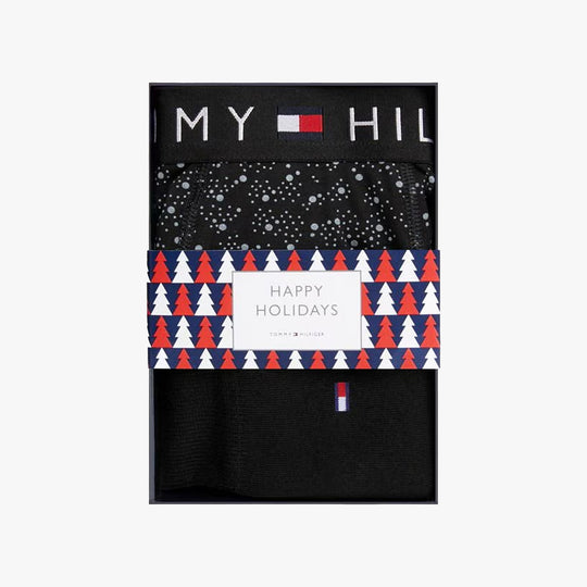 Tommy Hilfiger TRUNK PRINT & SOCK SET GOLD Mens Gift Sets Constellation Dots/Black