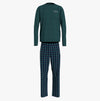 Tommy Hilfiger FLANNEL Mens Long-Sleeve Pyjama Set Deep Spruce/TH Woven Check