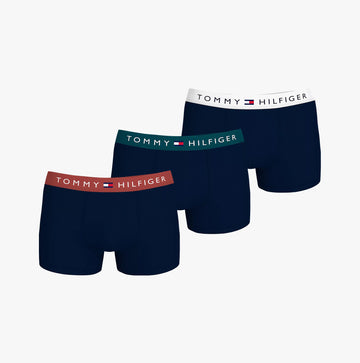 Tommy Hilfiger ORIGINAL LOGO Mens 3 Pack Trunks Multicoloured