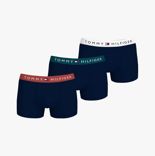 Tommy Hilfiger ORIGINAL LOGO Mens 3 Pack Trunks Multicoloured