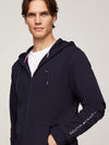Tommy Hilfiger ORIGINAL LOGO Mens Full Zip Hoodie Desert Sky