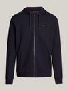Tommy Hilfiger ORIGINAL LOGO Mens Full Zip Hoodie Desert Sky
