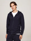 Tommy Hilfiger ORIGINAL LOGO Mens Full Zip Hoodie Desert Sky