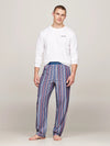 Tommy Hilfiger MONOTYPE Mens Pyjama Set White/Monotype Stripes Indigo