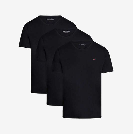 Tommy Hilfiger PURE COTTON Mens 3 Pack T-Shirts Black