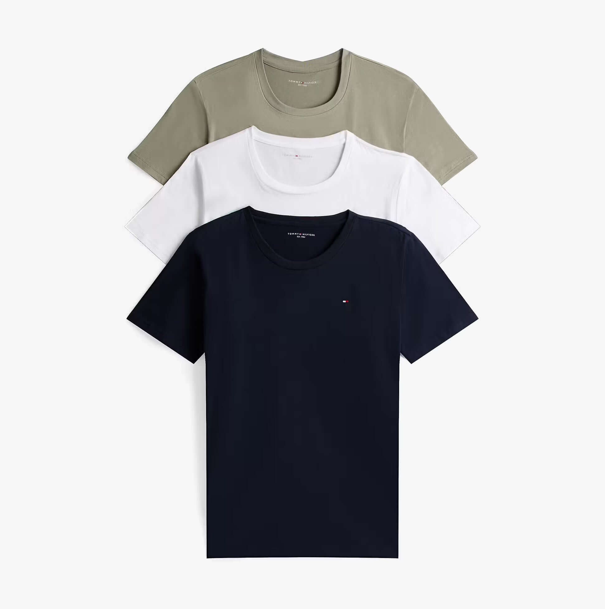Tommy Hilfiger 3P SS TEE Mens T-Shirts & Tank Tops Multicoloured