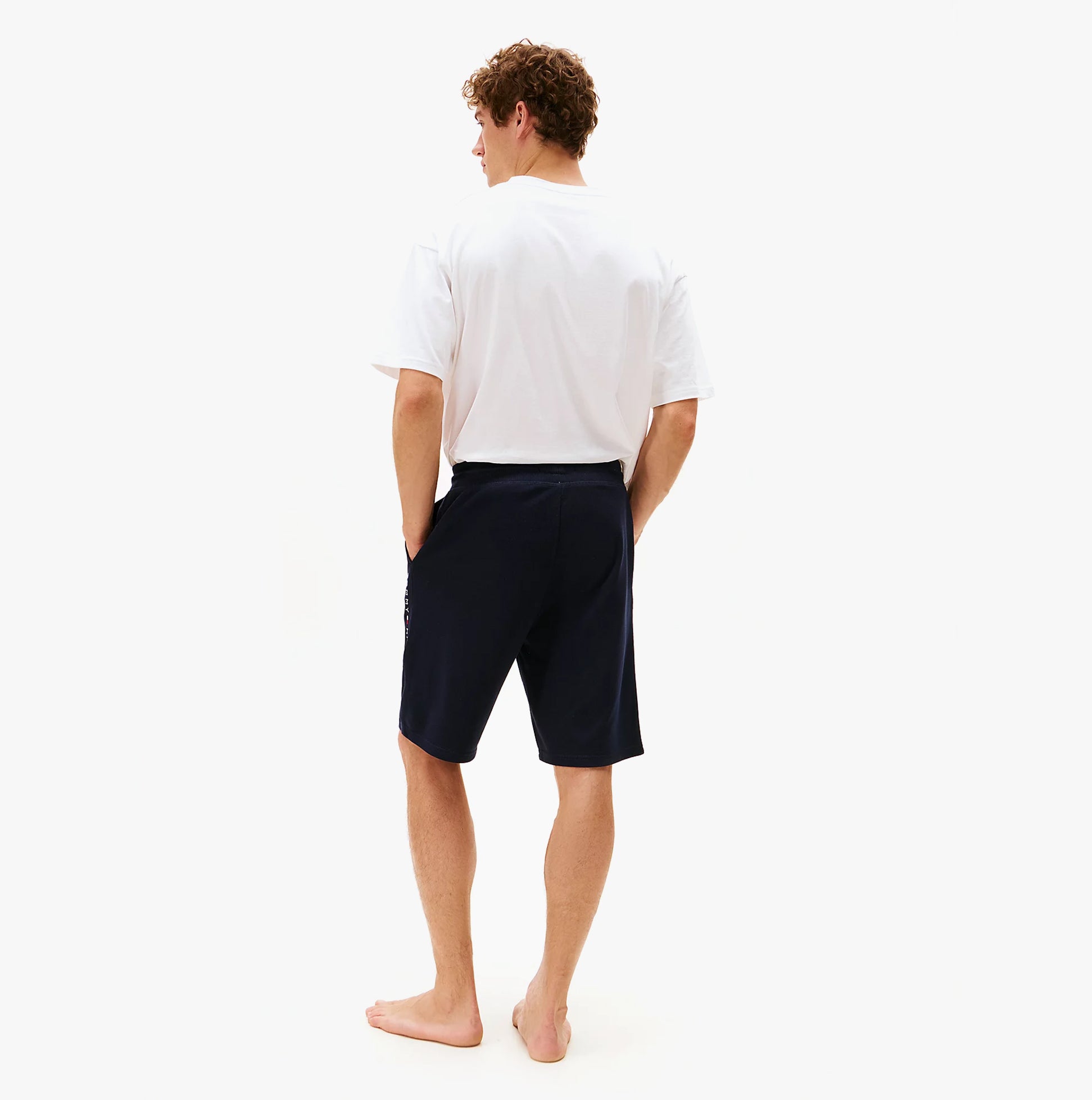 Tommy Hilfiger Mens TH Original Logo Terry Lounge Shorts Navy