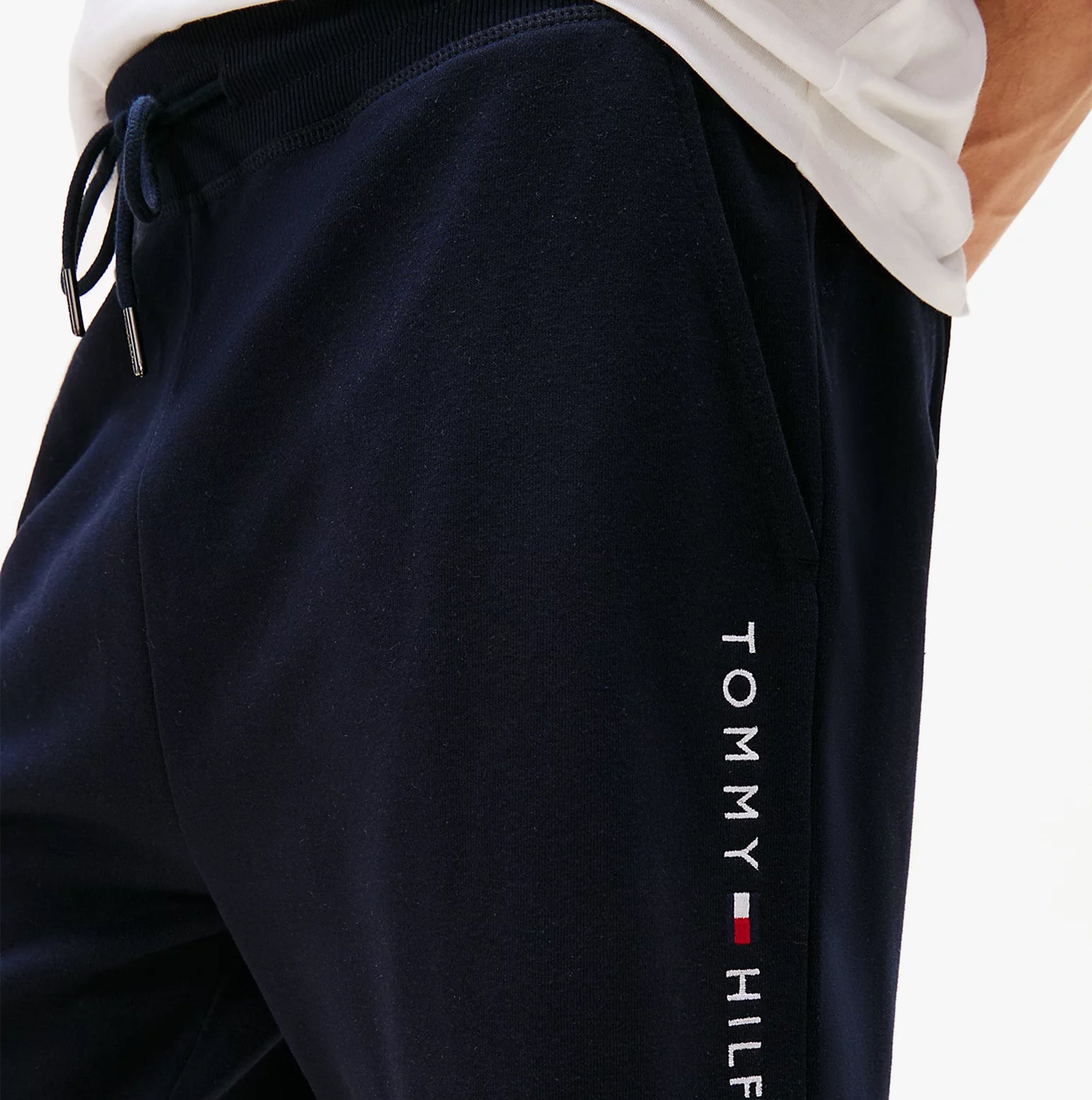 Tommy Hilfiger Mens TH Original Logo Terry Lounge Shorts Navy