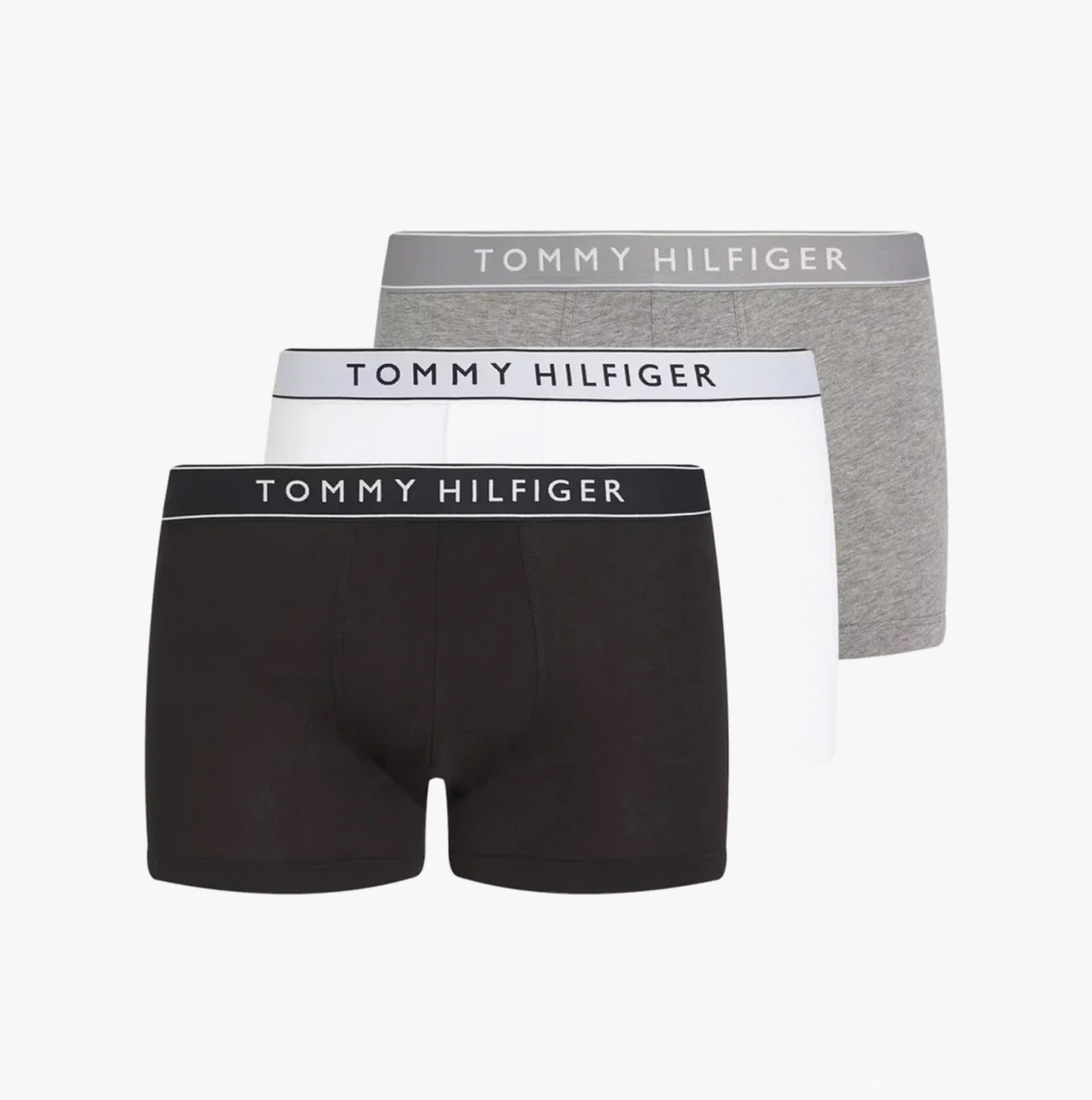 Tommy Hilfiger Mens 3 Pack Trunks Grey/Black/White