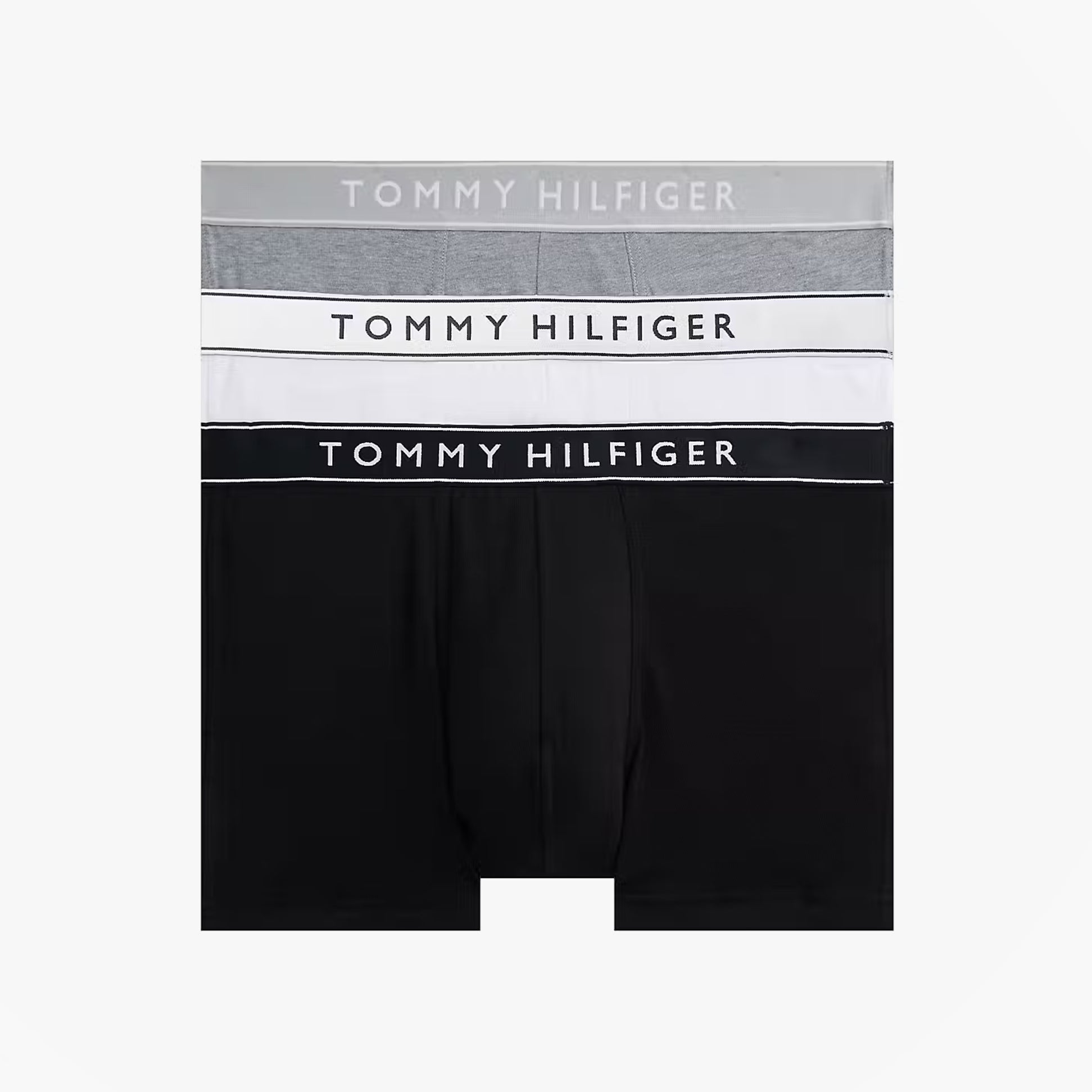 Tommy Hilfiger Mens 3 Pack Trunks Grey/Black/White