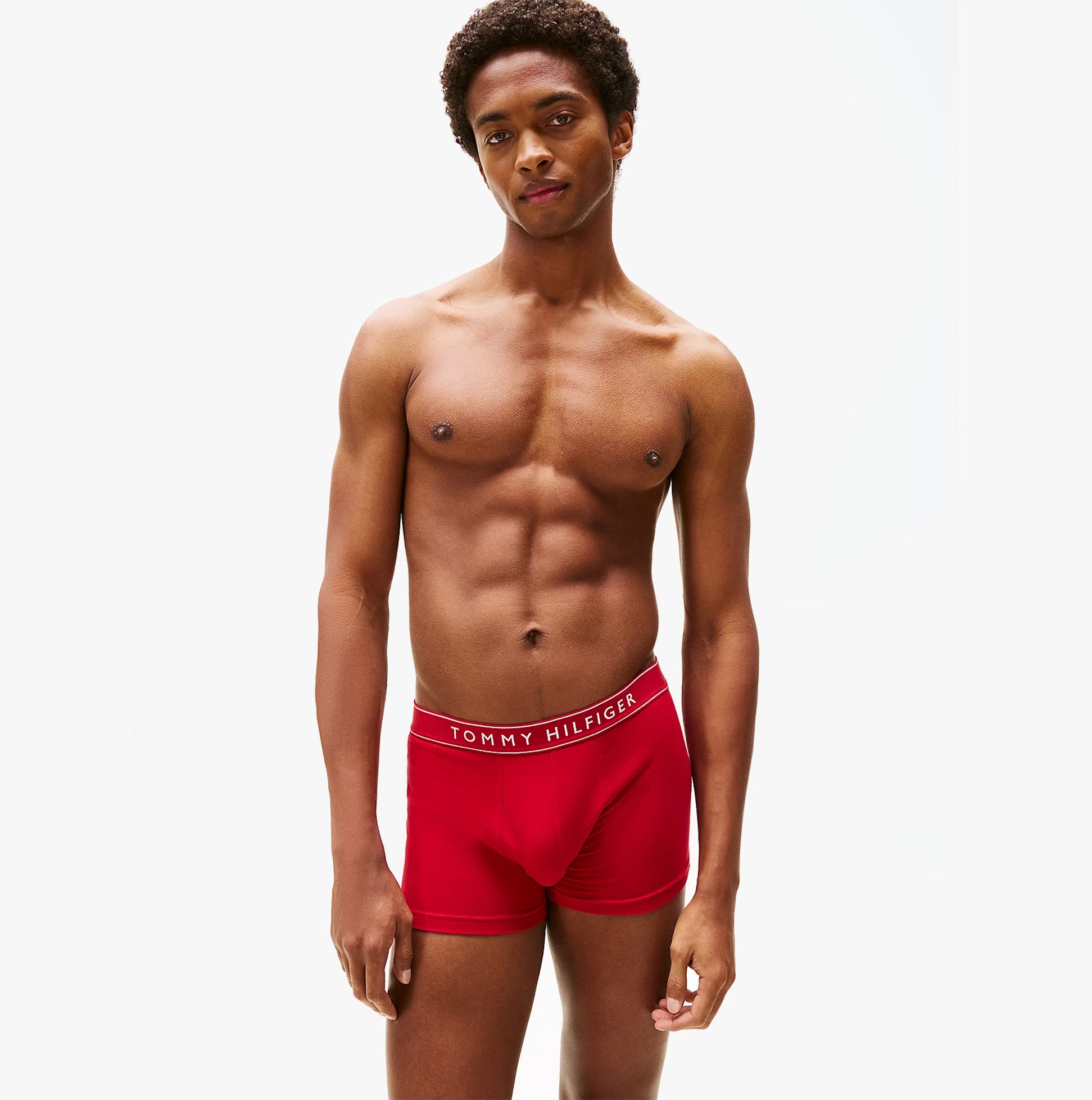 Tommy Hilfiger Mens 3 Pack Logo Waistband Trunks Multi