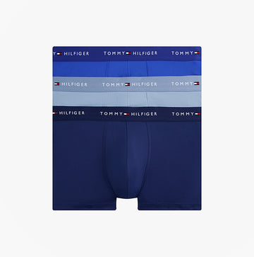 Tommy Hilfiger 3-Pack Signature Mens Microfibre Trunks Multicoloured