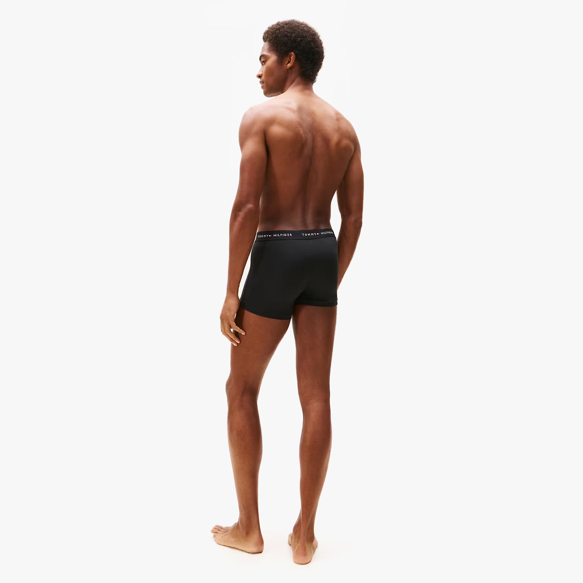 Tommy Hilfiger Mens 3 Pack Signature Microfibre Trunks Black