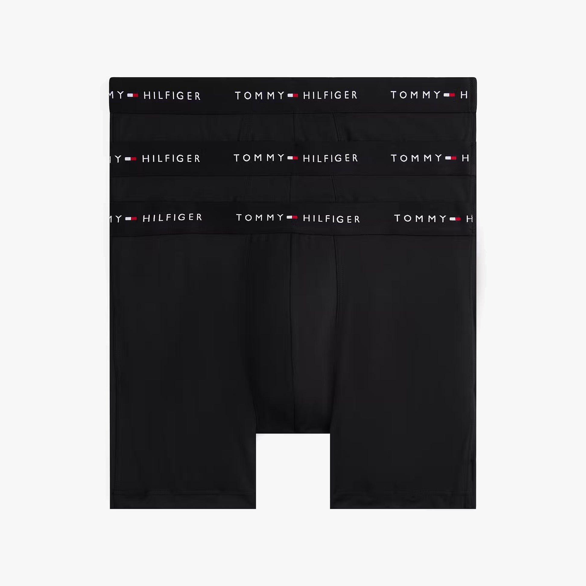 Tommy Hilfiger Mens Signature Microfibre 3 Pack Boxer Briefs Black
