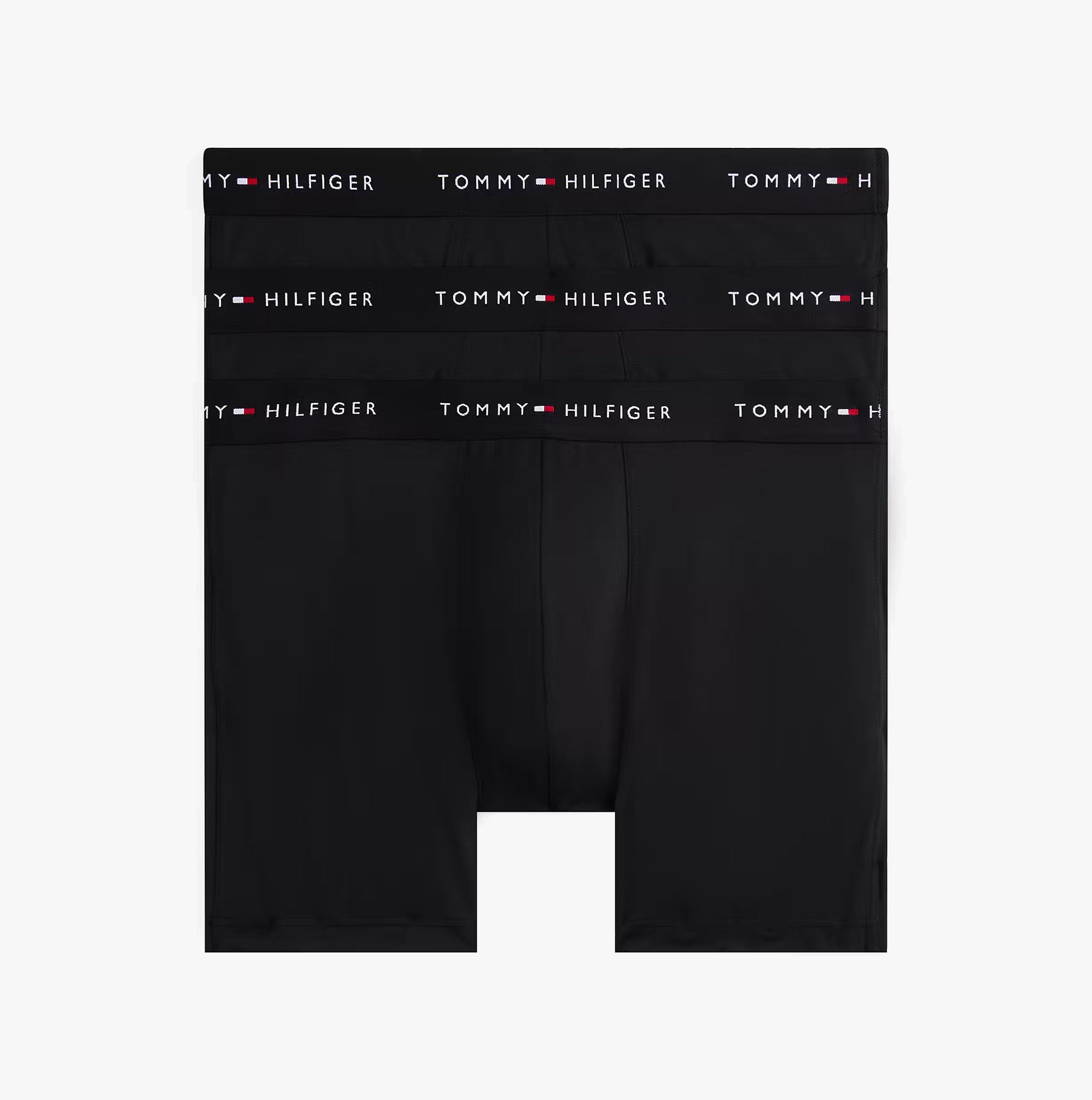 Tommy Hilfiger Mens Signature Microfibre 3 Pack Boxer Briefs Black
