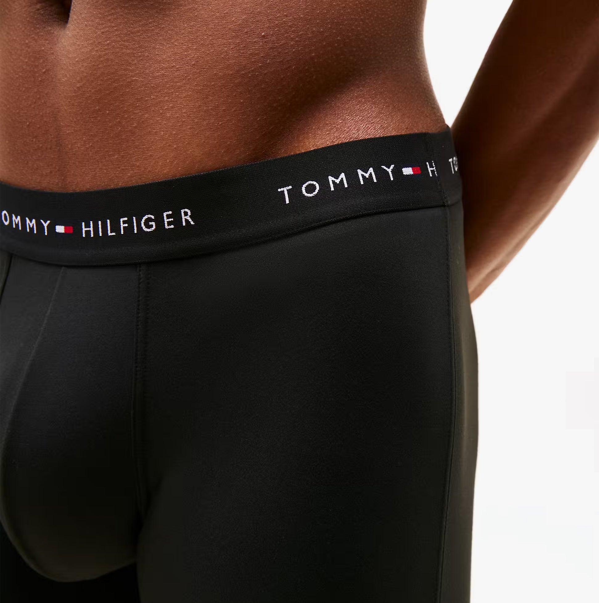 Tommy Hilfiger Mens Signature Microfibre 3 Pack Boxer Briefs Black