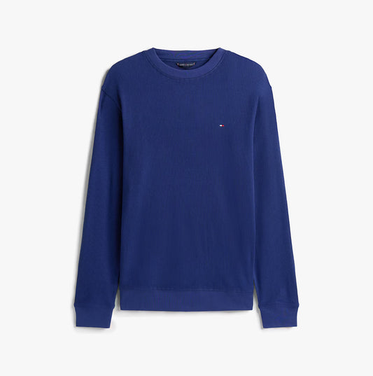 Tommy Hilfiger Tommy Hilfiger LS WAFFLE TOP Mens Loungewear Preppy Navy