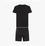 Tommy Hilfiger Mens Boxer Briefs & T-Shirt Black back view showcasing black shirt and boxer briefs.
