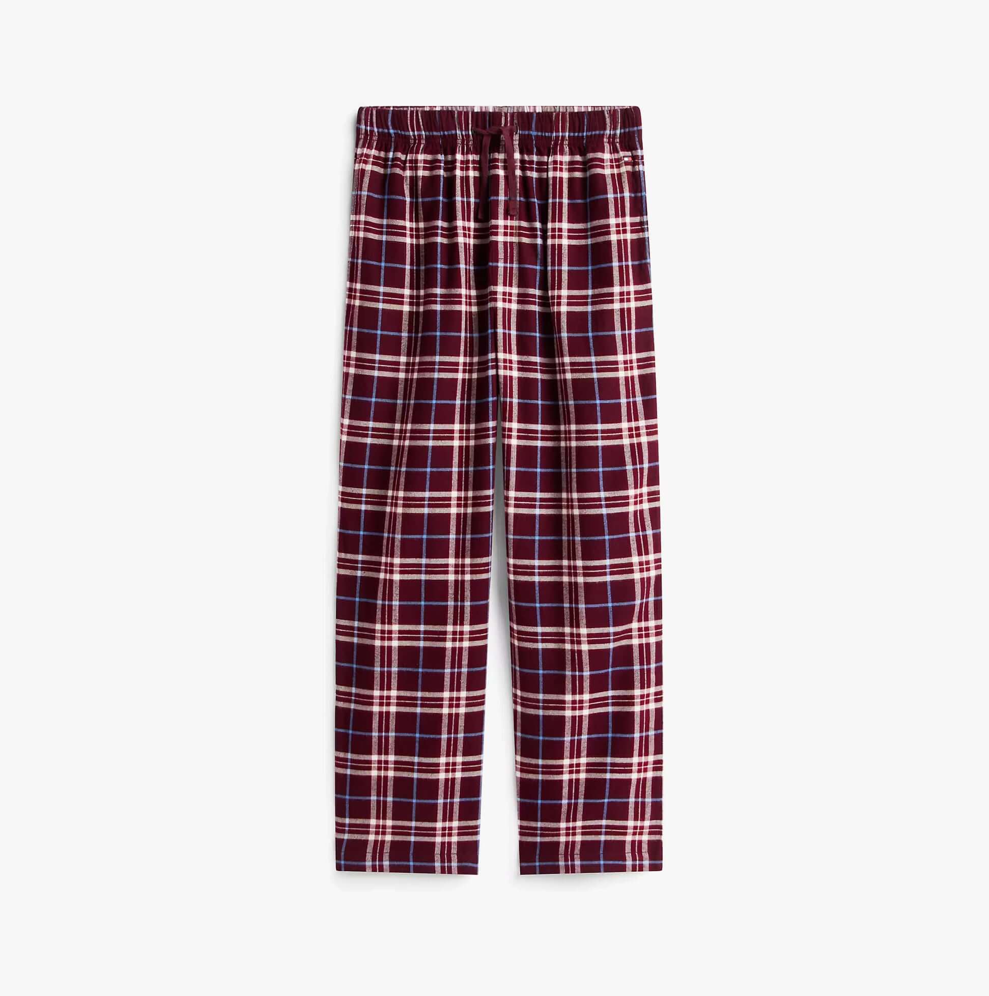 Tommy Hilfiger RELAXED FLANNEL PJ Mens Set Tartan Reiker Burgundy